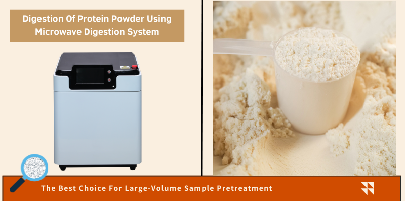 Microwave digestion of protein powder